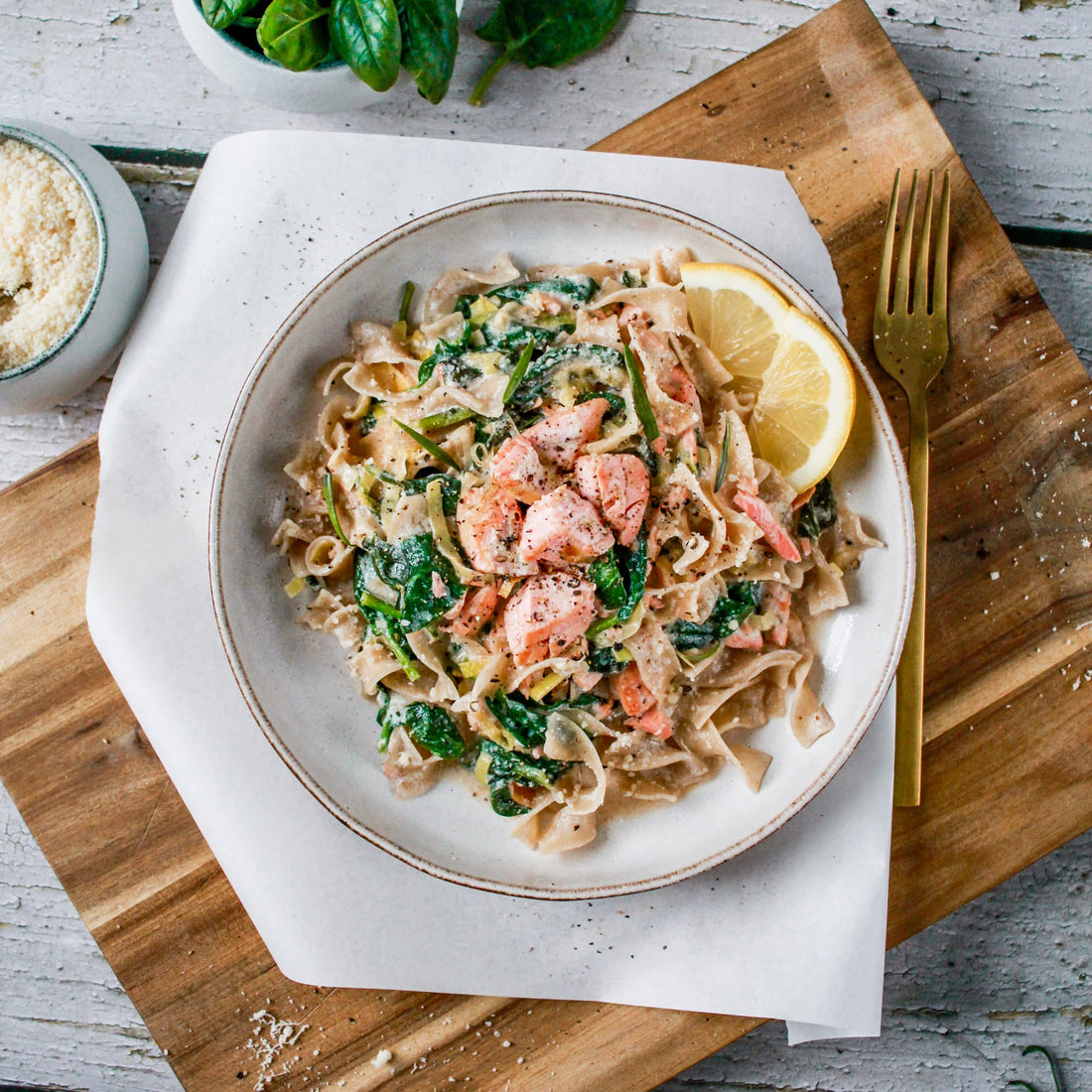 Cremige Lachs-Nudeln