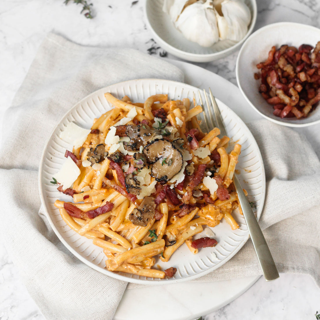 Cremige Trüffelsauce mit Maccheroncini