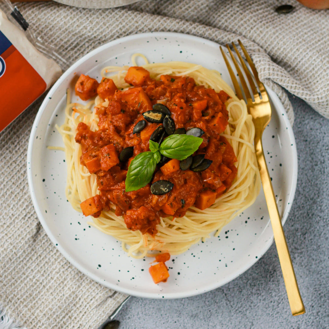 Kürbis-Bolognese