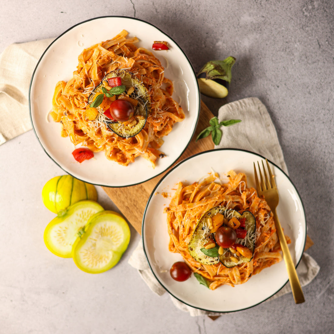 Pasta mit gerösteter Gemüsesauce