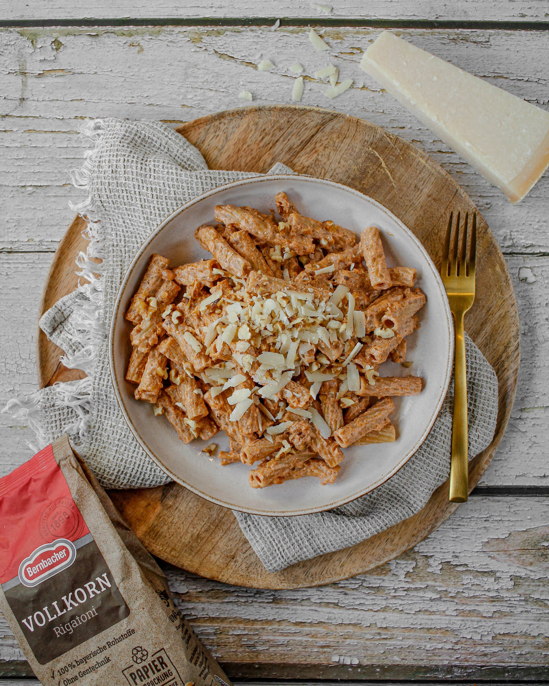 Rigatoni mit Ricotta-Walnuss-Sauce
