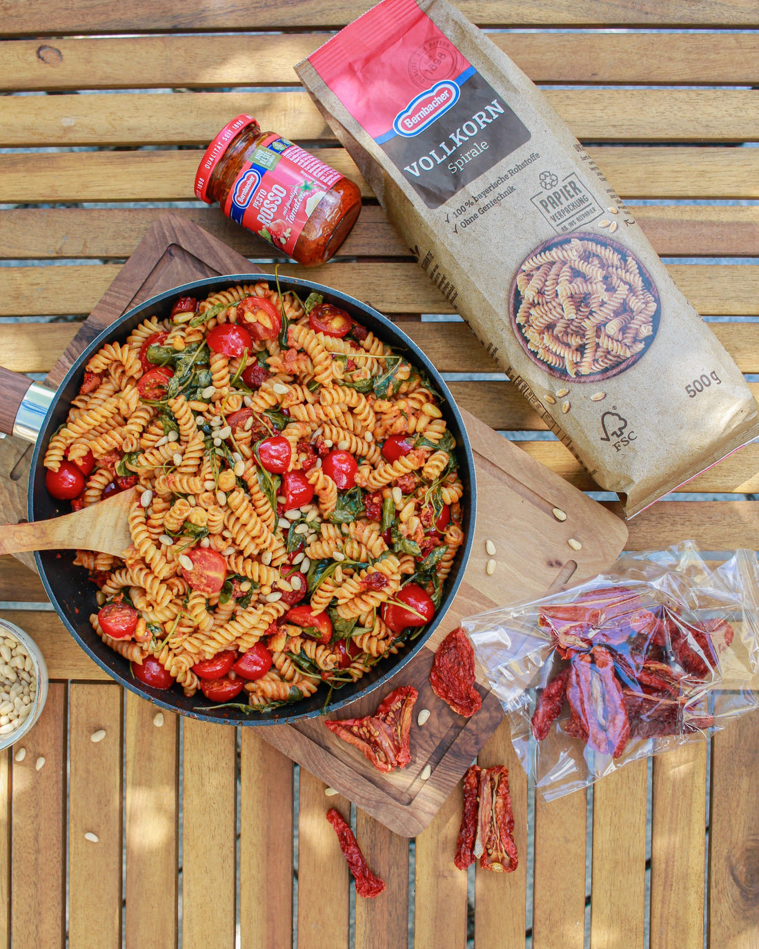 Spirale mit Pesto Rosso